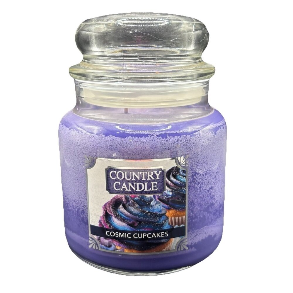 Kringle Country Candle Cosmic Cupcakes Two Wick Glass Jar Candle Purple Lemon